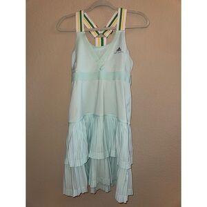 Adidas x Stella McCartney Barricade Aqua Pleated Tennis Dress‎ Size 8